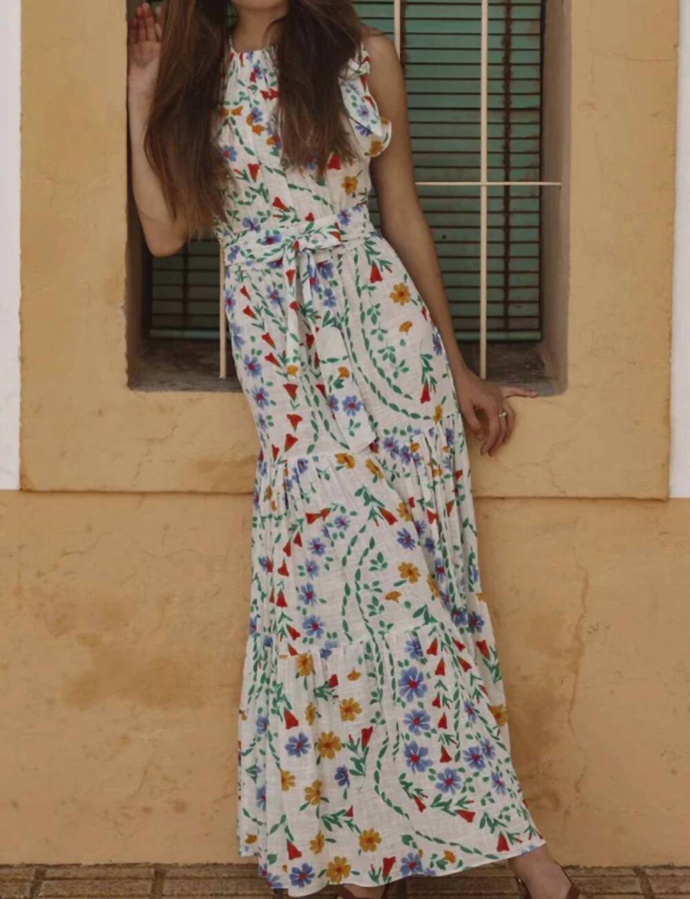 NEW SOLER malta bow tie dress in daisy